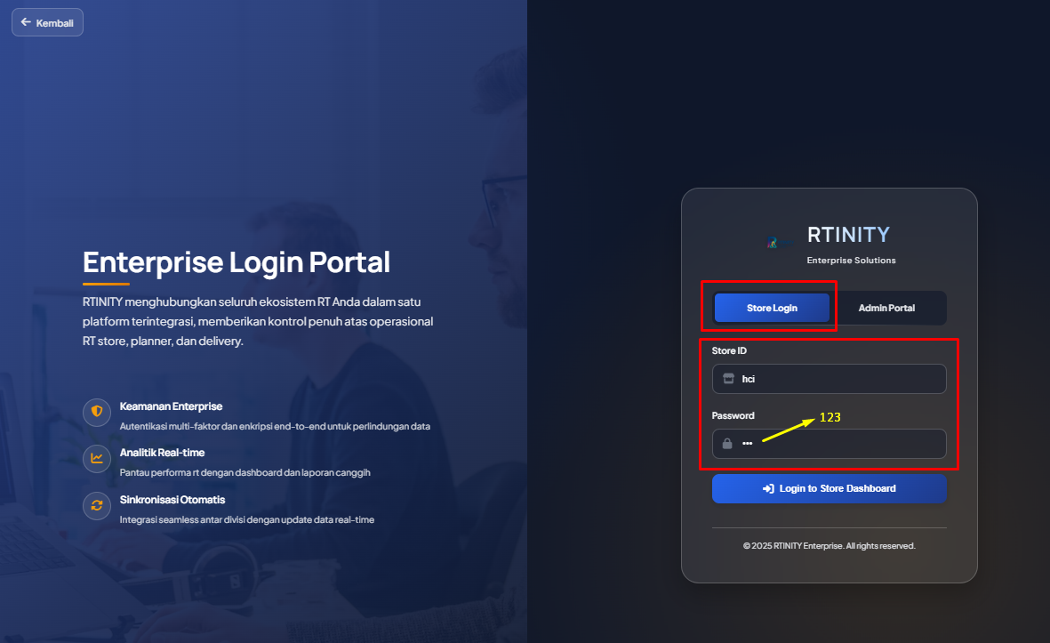 Langkah 1: Akses dan Login